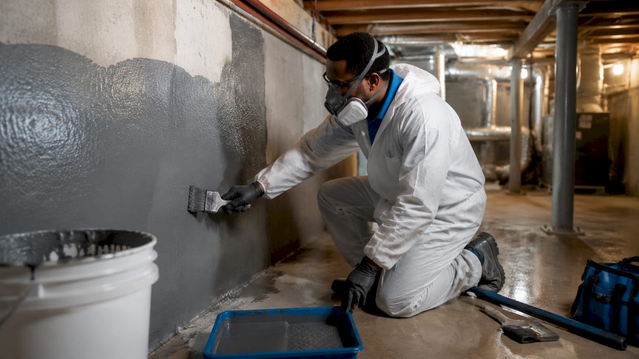 Professional sealing mold remediation area