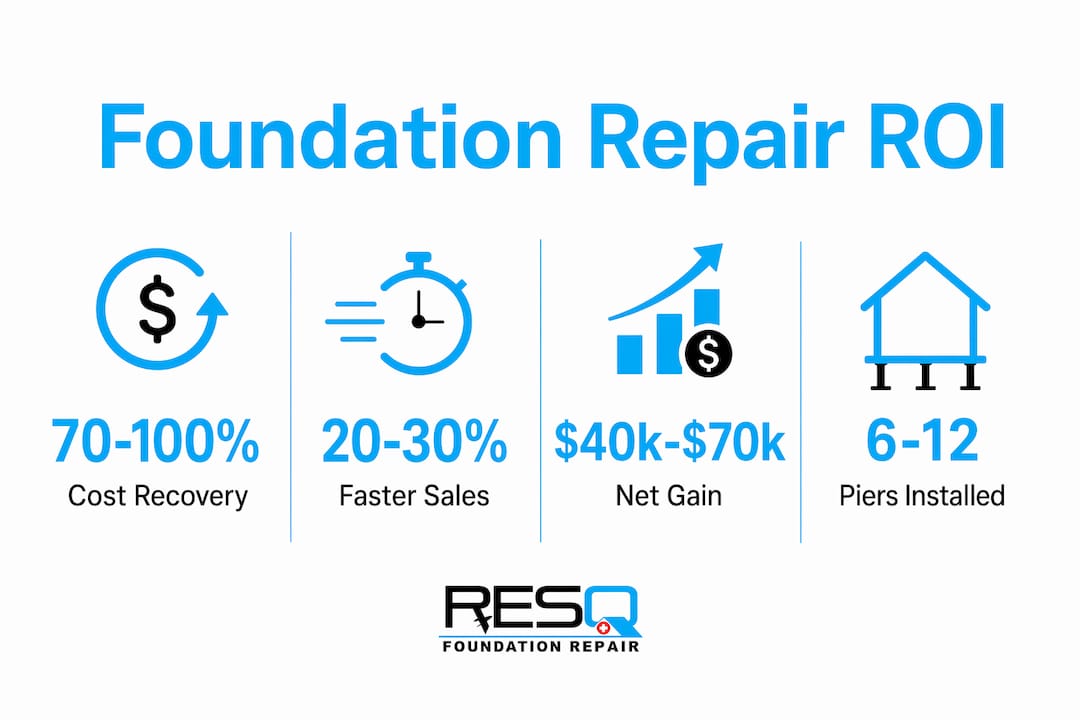 Infographic illustrating foundation repair ROI statistics