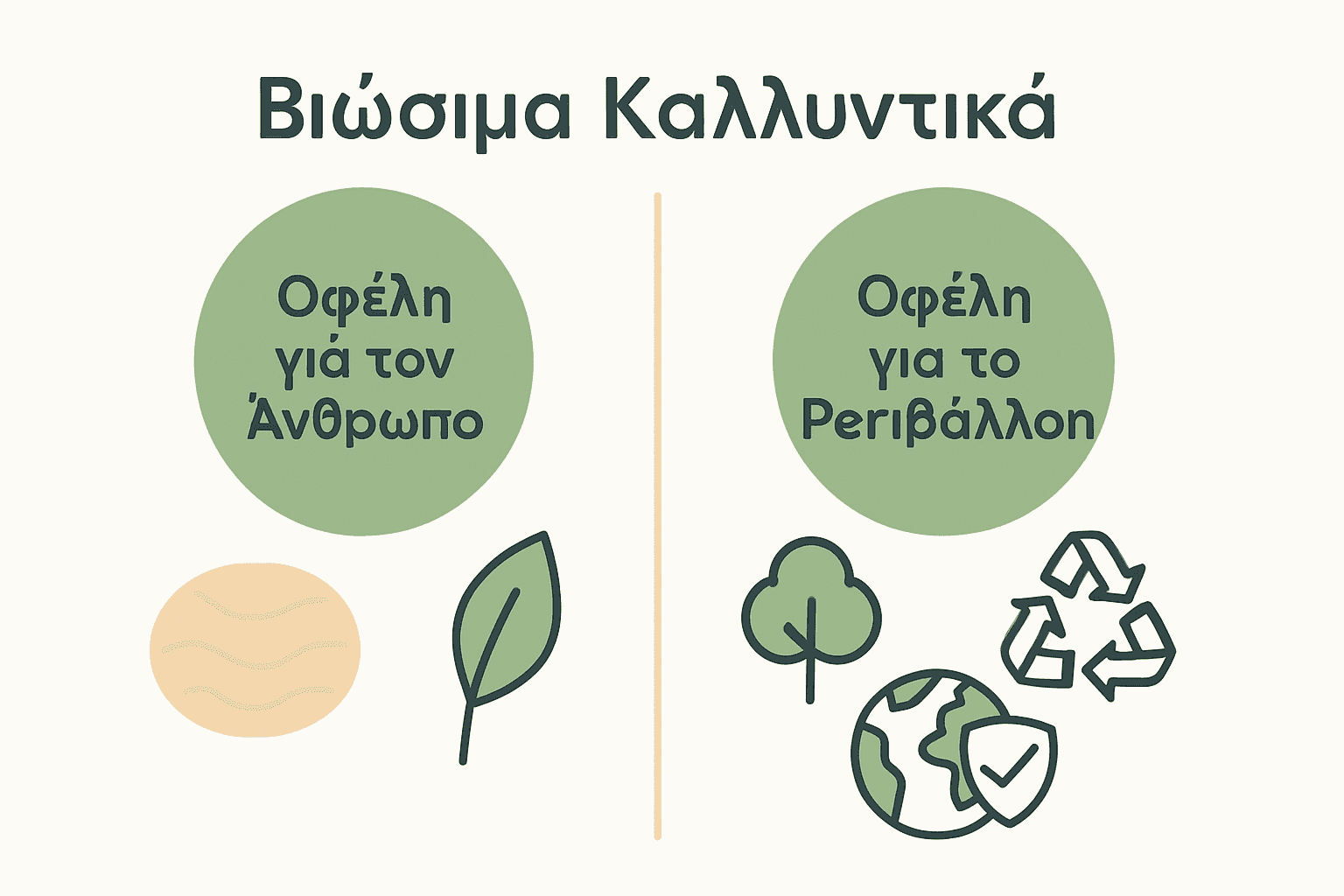 Οφέλη βιώσιμων προϊόντων για χρήστες και περιβάλλον infographic