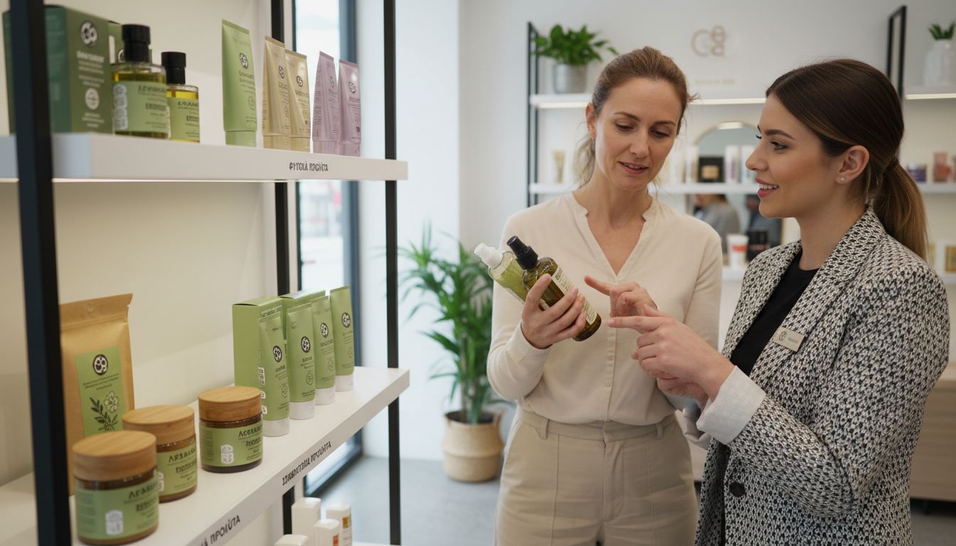 ράφι φυσικά συμβατικά καλλυντικά