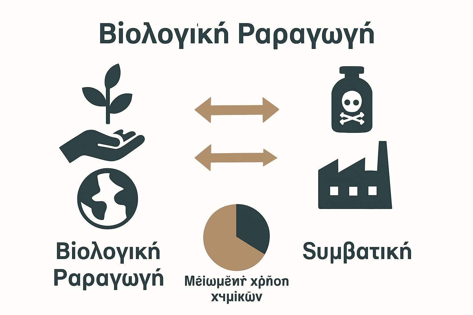 Infographic comparing organic and conventional products