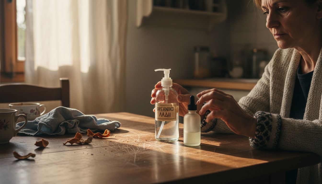 Άνδρας που εξετάζει και συγκρίνει τα συστατικά των φυσικών και συμβατικών προϊόντων περιποίησης δέρματος