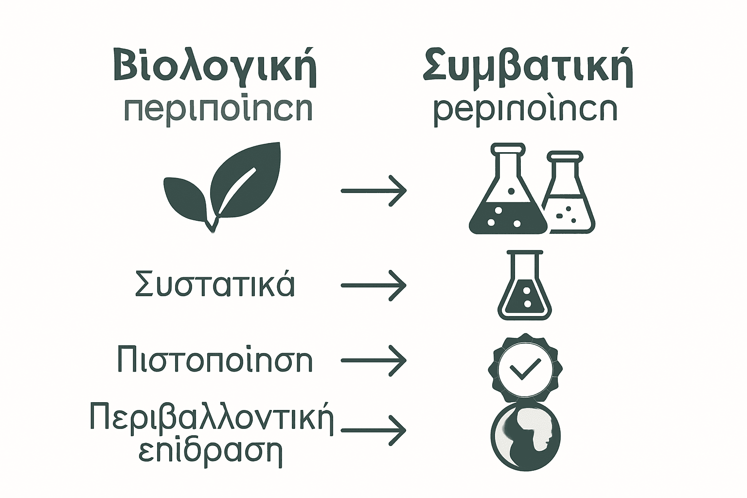 Ενημερωτικό γράφημα: Πλεονεκτήματα και διαφορές ανάμεσα στη φυσική και τη συμβατική περιποίηση δέρματος
