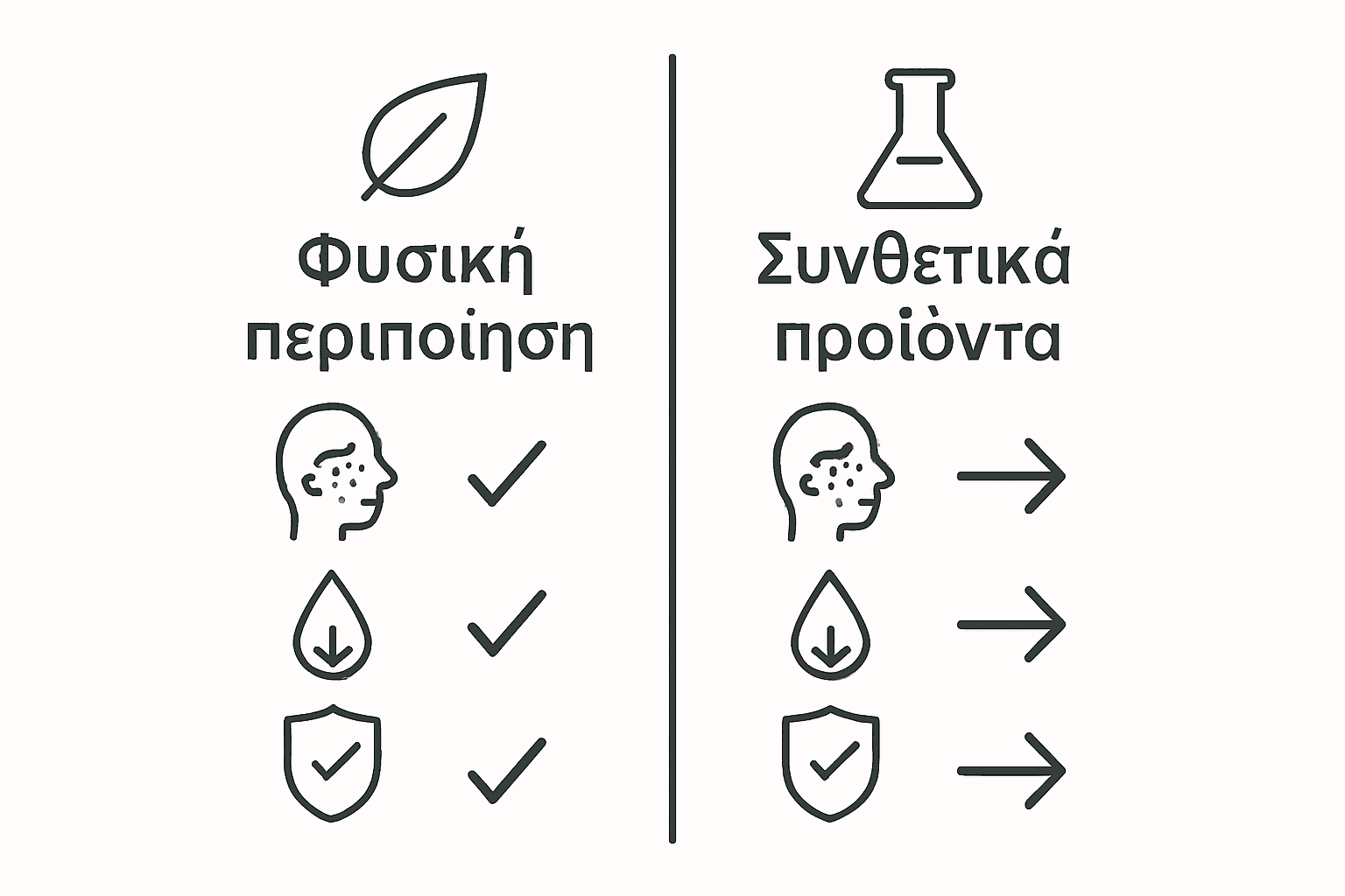 Φυσική ή συνθετική φροντίδα δέρματος; Όλα όσα πρέπει να ξέρεις σε ένα infographic