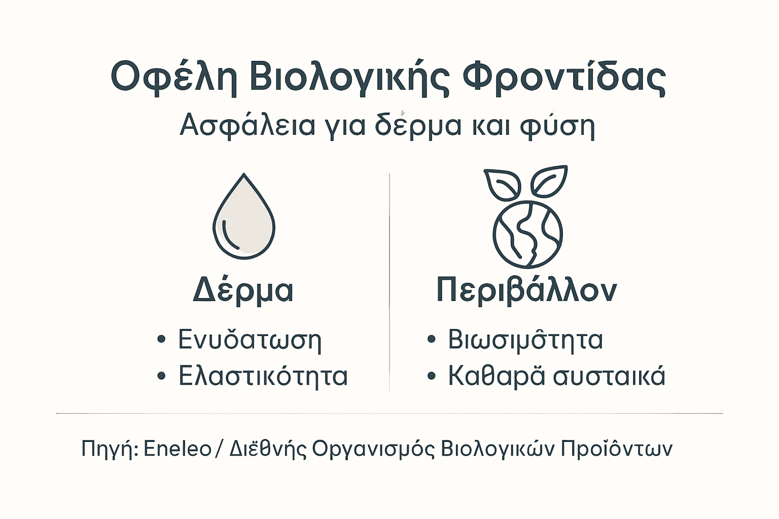 Ενημερωτικό γράφημα: Πώς ωφελεί το δέρμα μας και το περιβάλλον