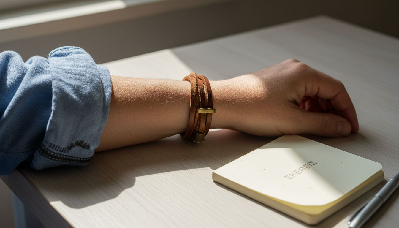 Κοντινή λήψη που αναδεικνύει την υφή και την όψη του δέρματος στο χέρι.