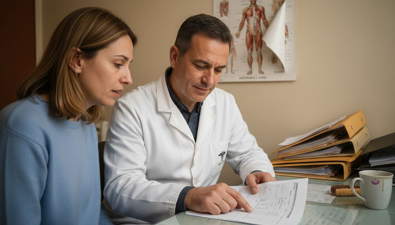 Ο γιατρός ενημερώνει τον ασθενή για τους πιθανούς κινδύνους που σχετίζονται με την υγεία του.