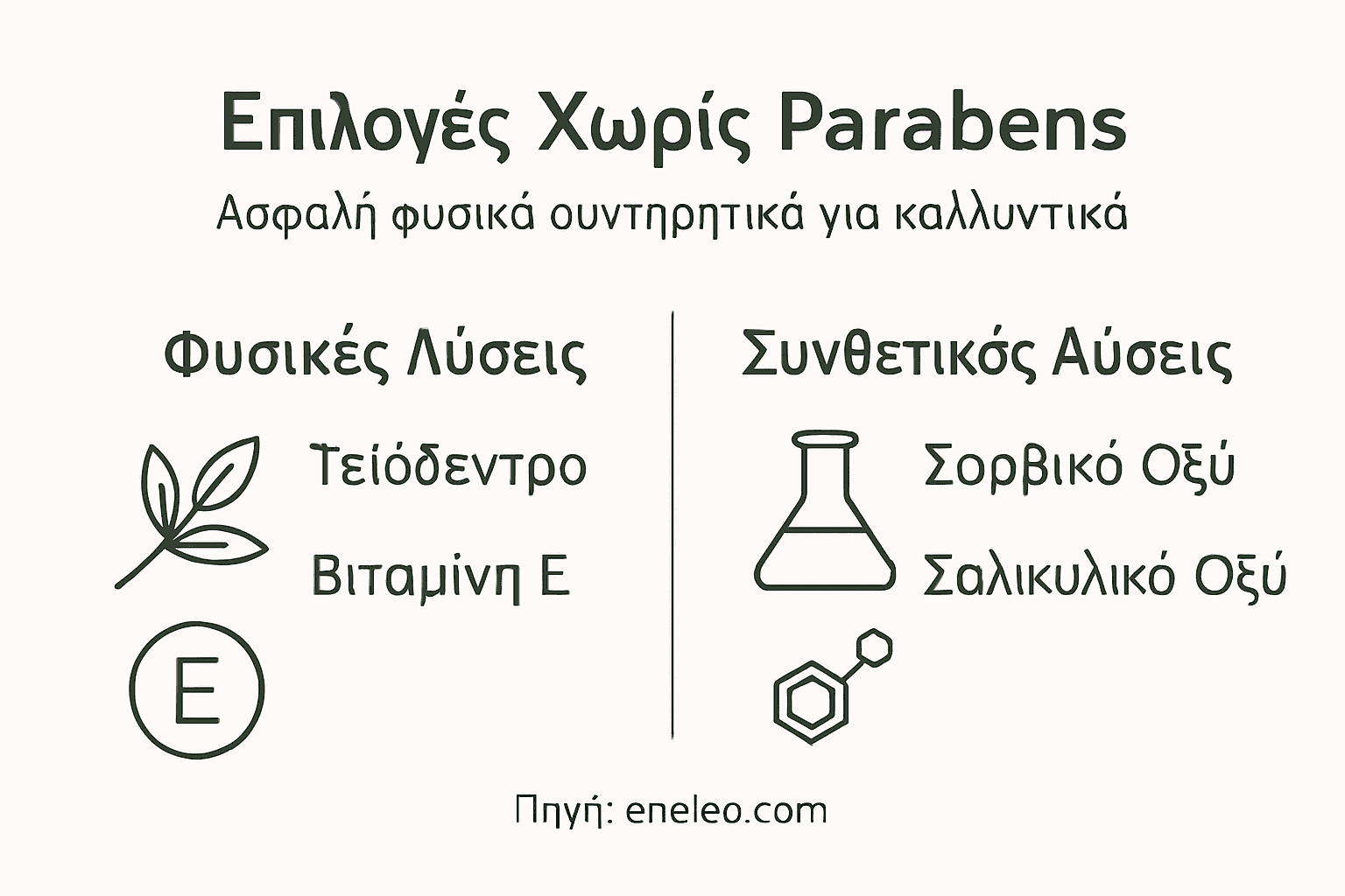 Ένα χρήσιμο infographic με ιδέες για καλλυντικά χωρίς parabens
