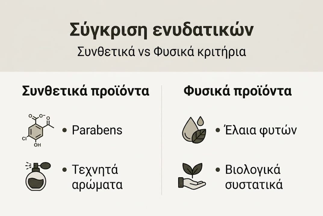 Διαδραστική παρουσίαση: Ποιες είναι οι βασικές διαφορές μεταξύ φυσικών και συνθετικών ενυδατικών προϊόντων;