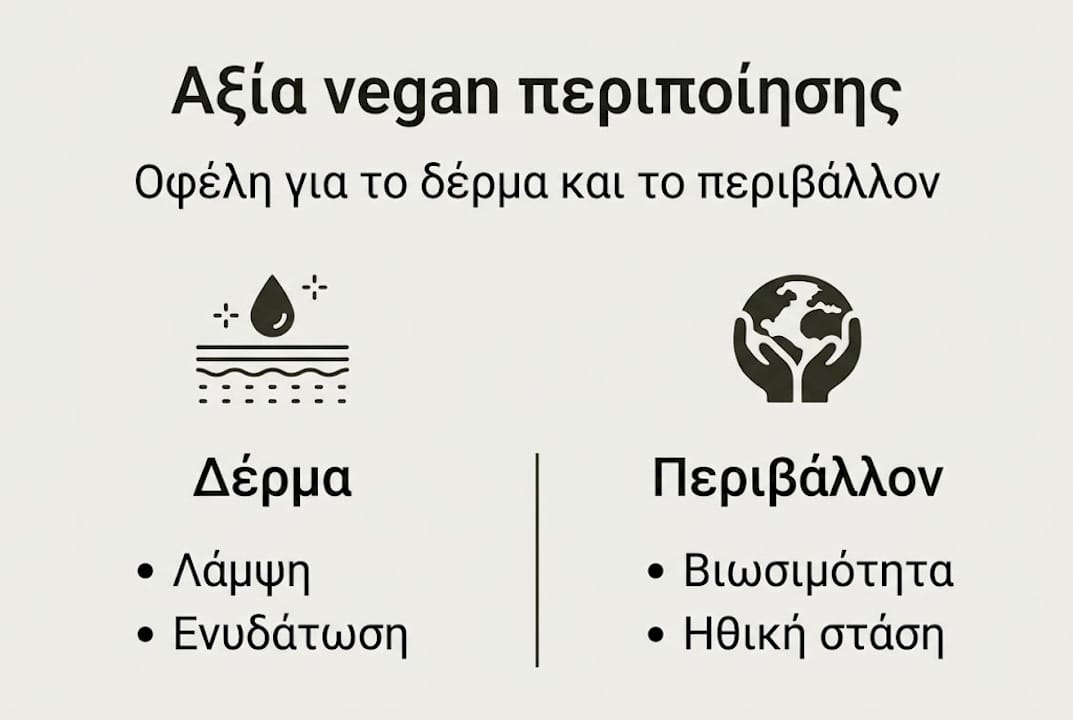 Infographic: Τα οφέλη της vegan περιποίησης για την επιδερμίδα και το περιβάλλον
