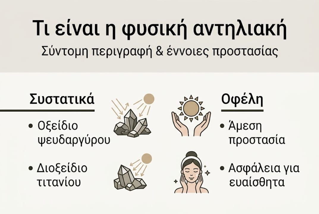 Εικονογράφηση με τα βασικά συστατικά και τα οφέλη τους