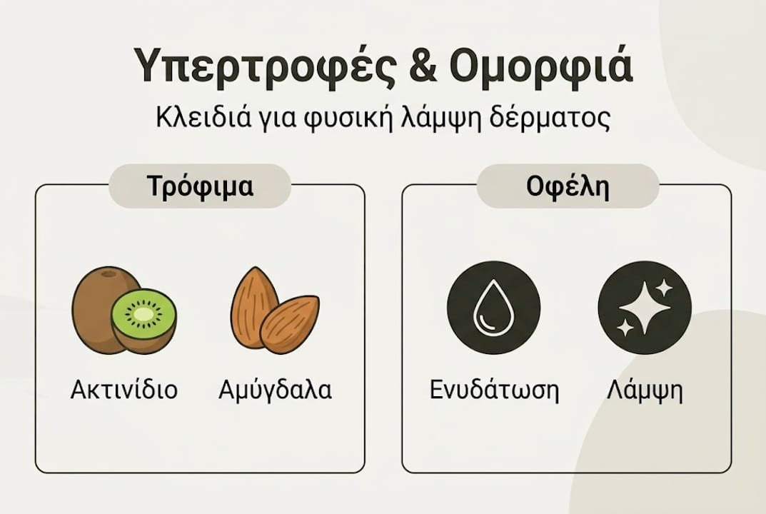 Διαδραστικό infographic με τα βασικά οφέλη των superfoods για υγεία και ομορφιά