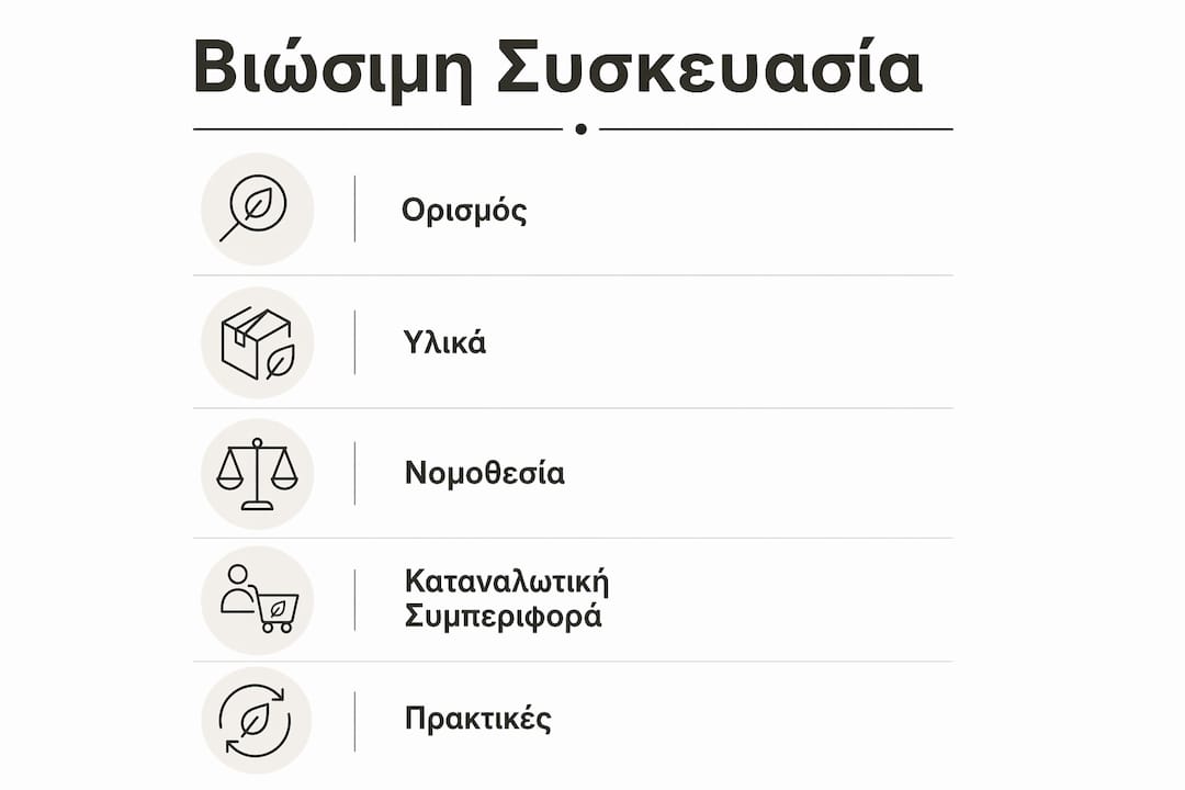 Εικονογραφημένος οδηγός με τα βασικά βήματα για πιο φιλικές προς το περιβάλλον συσκευασίες