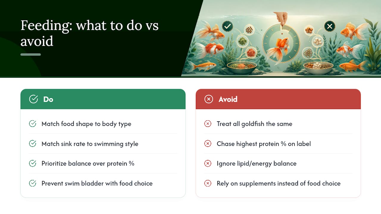 The Real Problem With Most Goldfish Feeding Advice — overview diagram