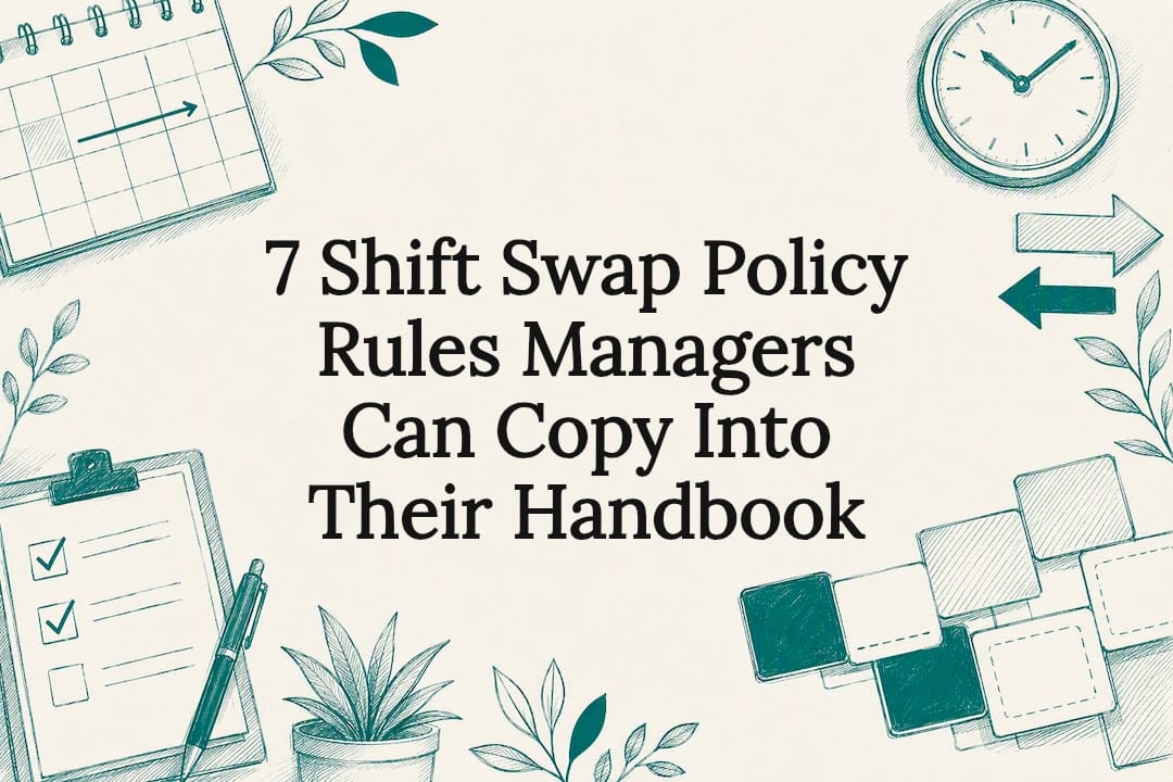 Decorative shift swap policy title card