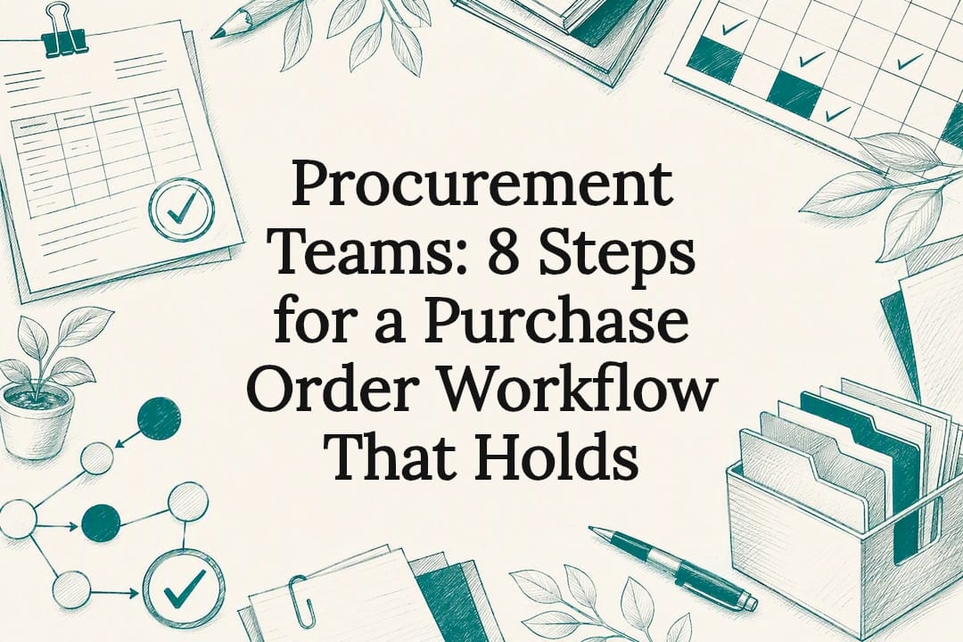Decorative procurement workflow title card