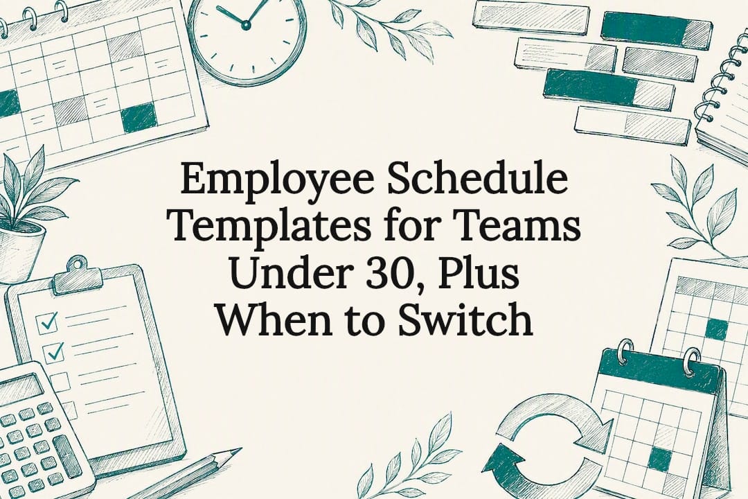 Employee schedule template title card