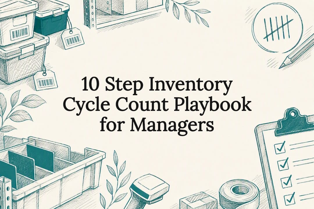 Decorative inventory cycle count title card