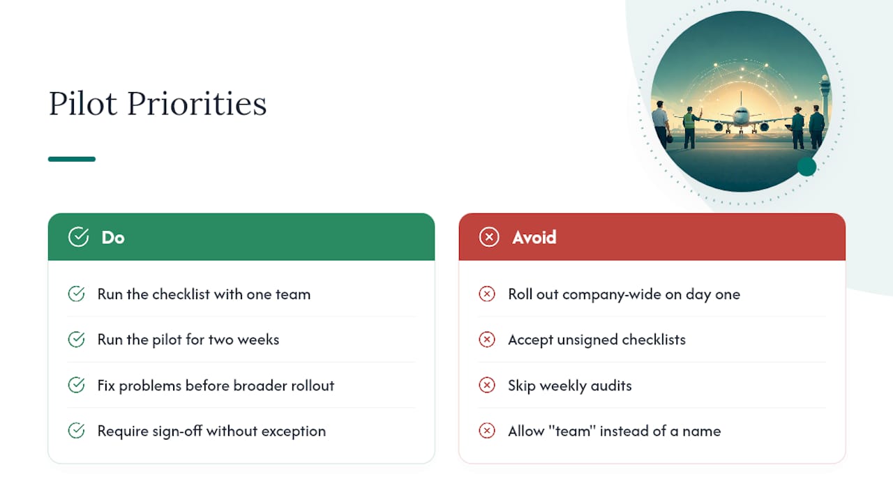 Author Perspective: What to Prioritize When You Pilot This — overview diagram