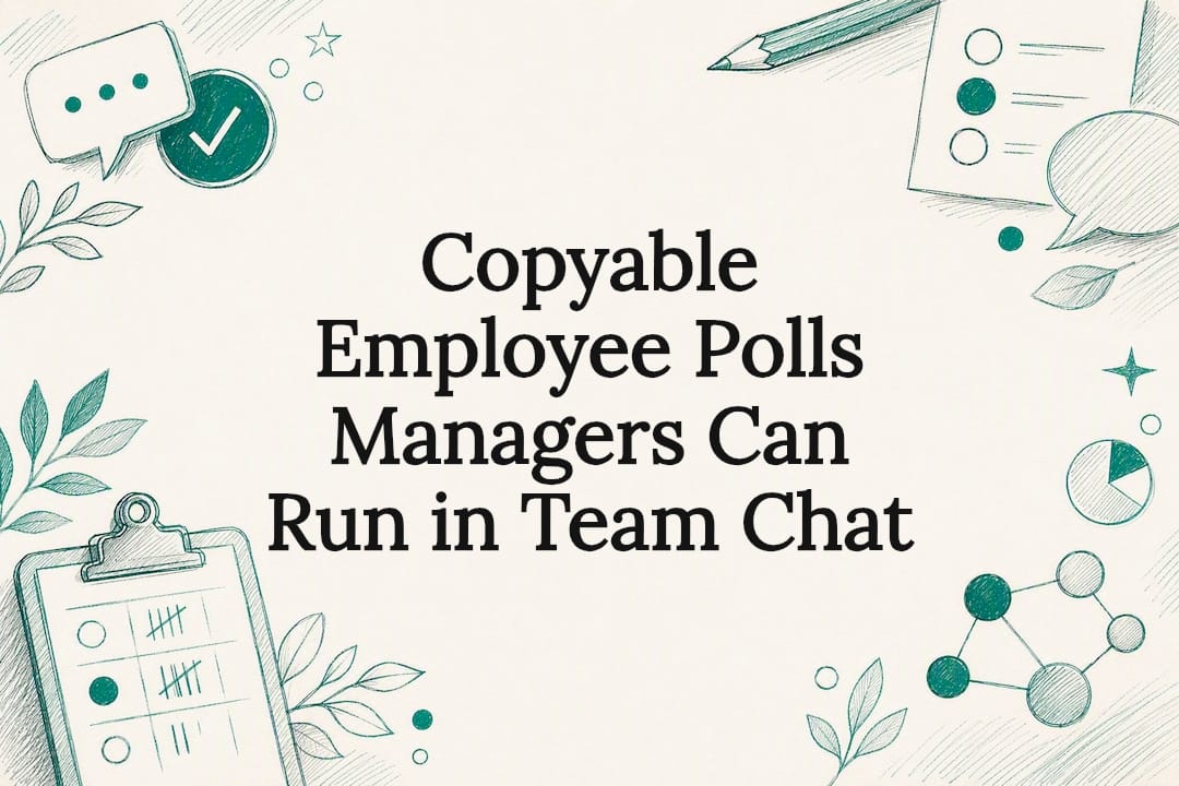 Decorative employee poll title card