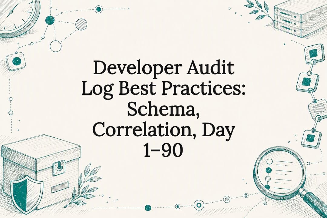 Decorative audit log title card illustration