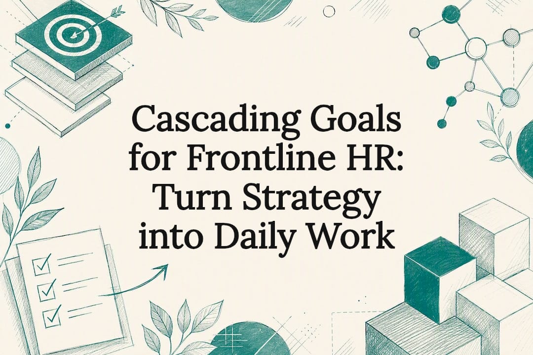 Decorative cascading goals title card