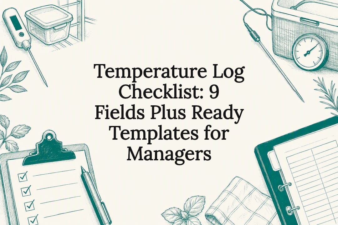 Decorative temperature checklist title card