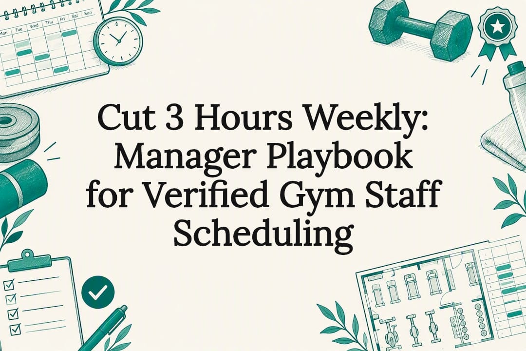 Decorative gym scheduling playbook title card