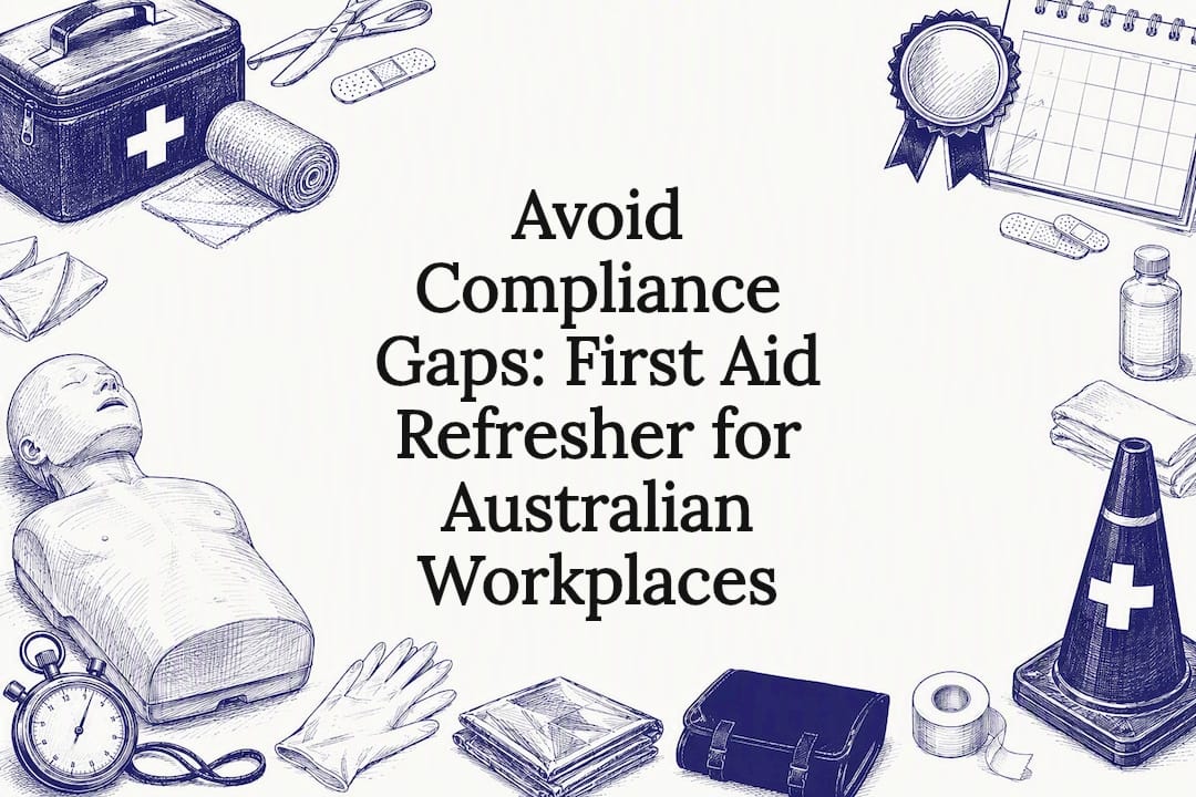 Decorative workplace first aid title card