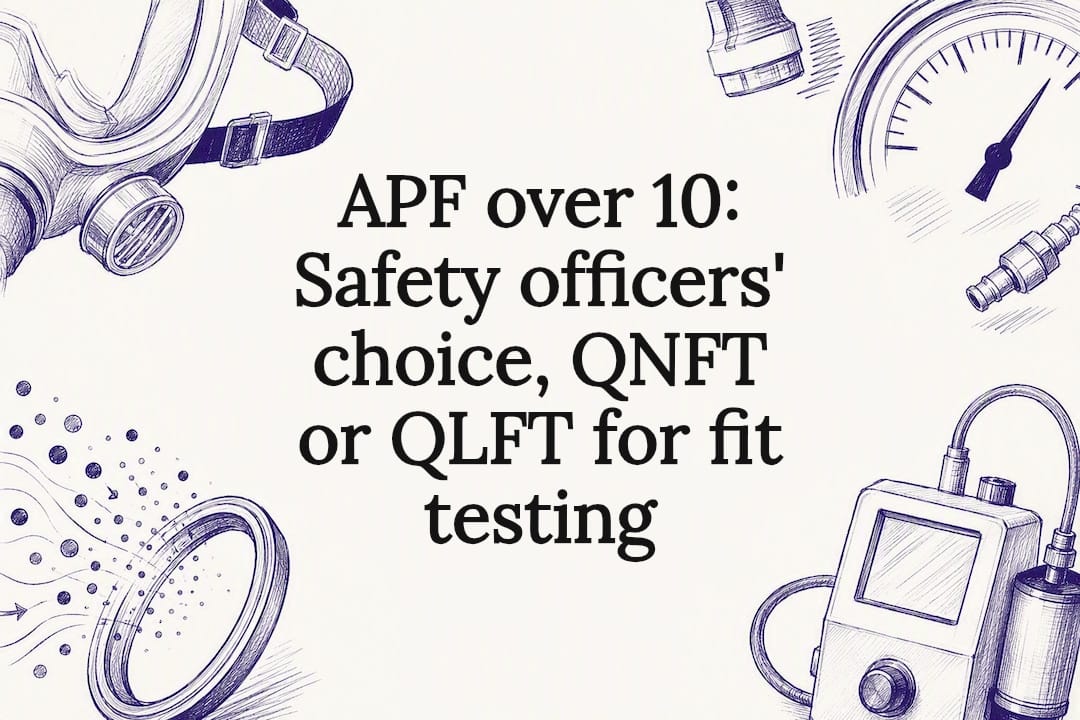 Respirator fit testing title card illustration