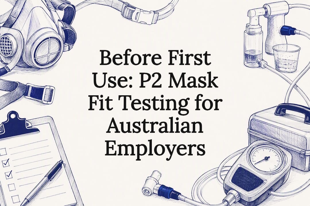 Pencil sketch respirator fit testing title card