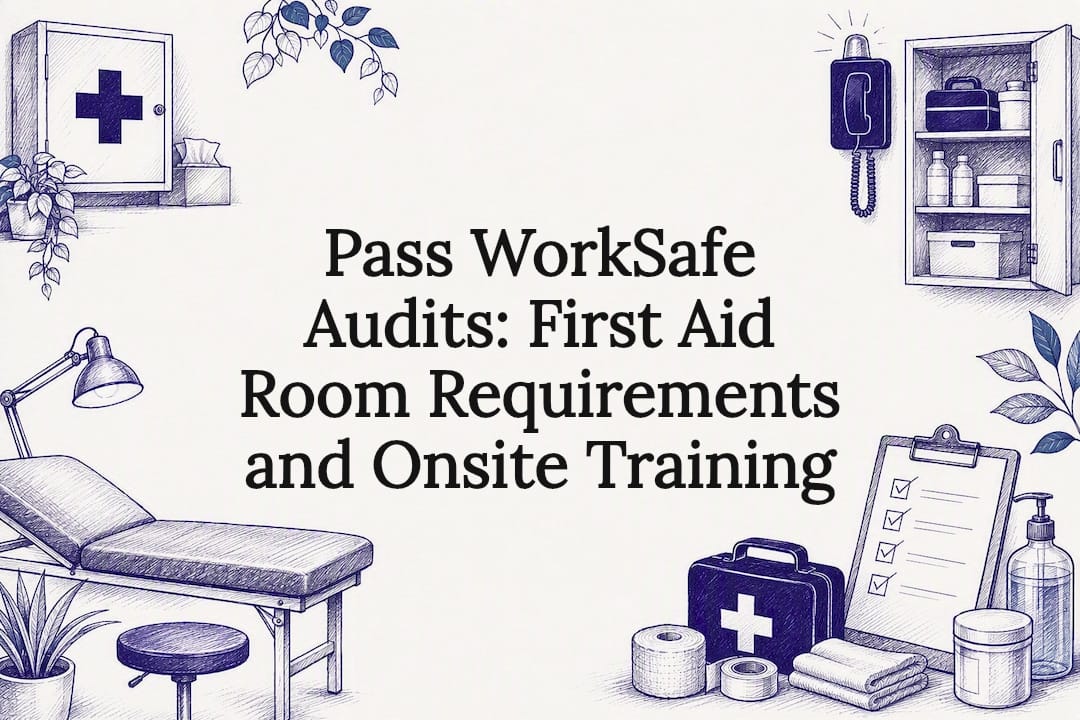 Decorative first aid room title card