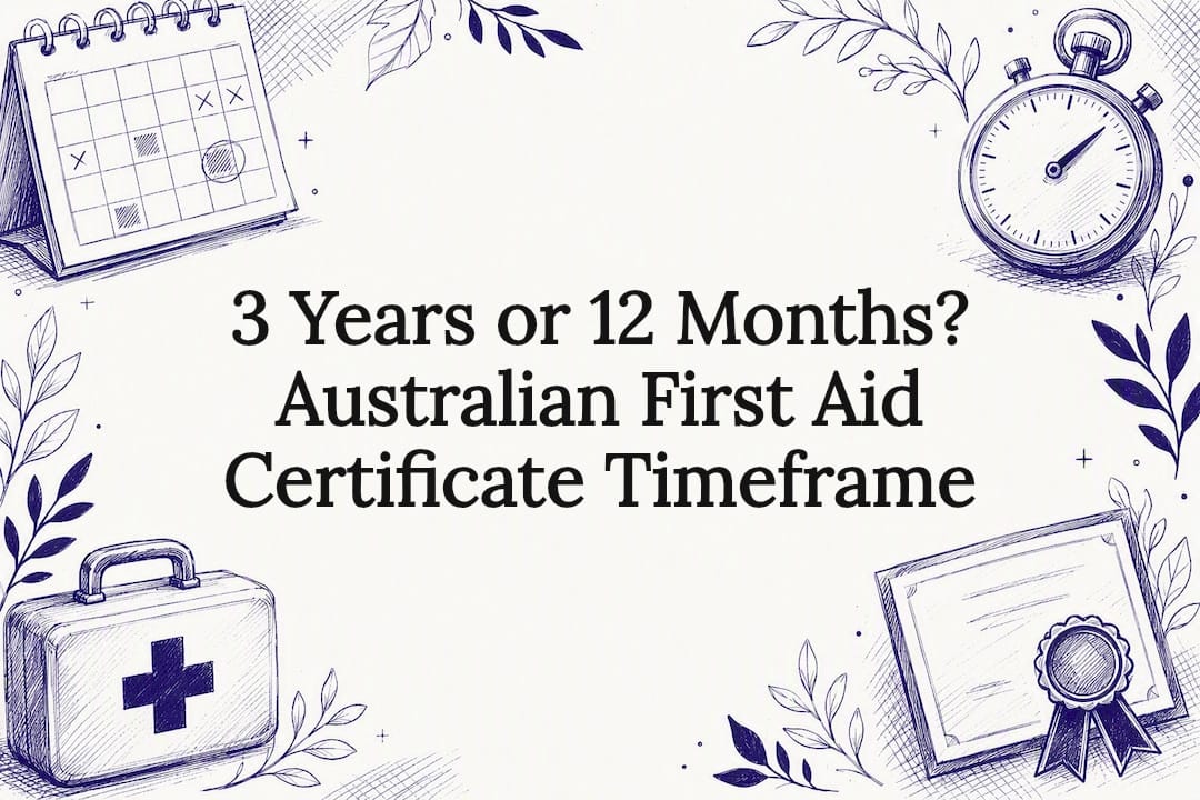 Decorative first aid timeframe title card