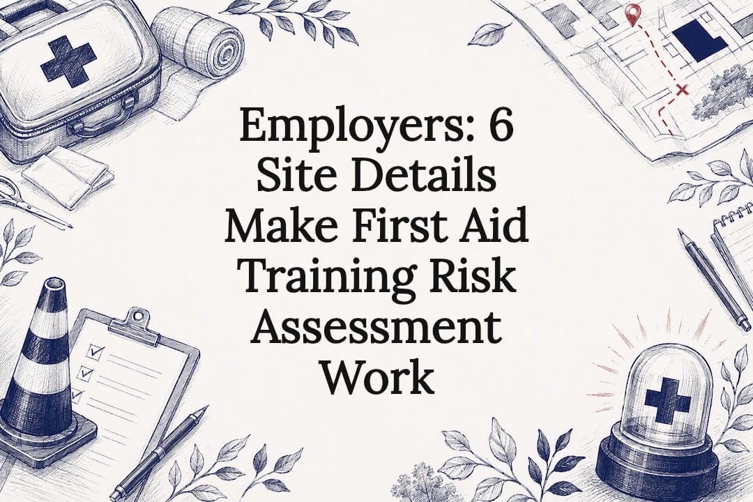 First aid risk assessment title card