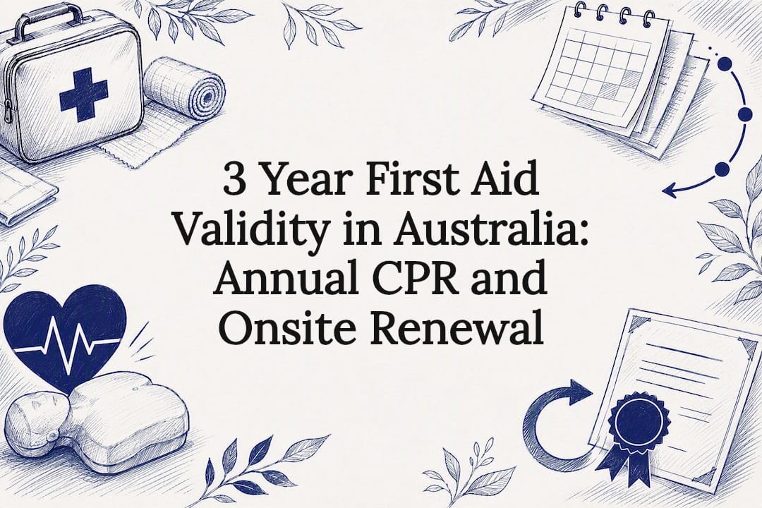 First aid certificate validity title card