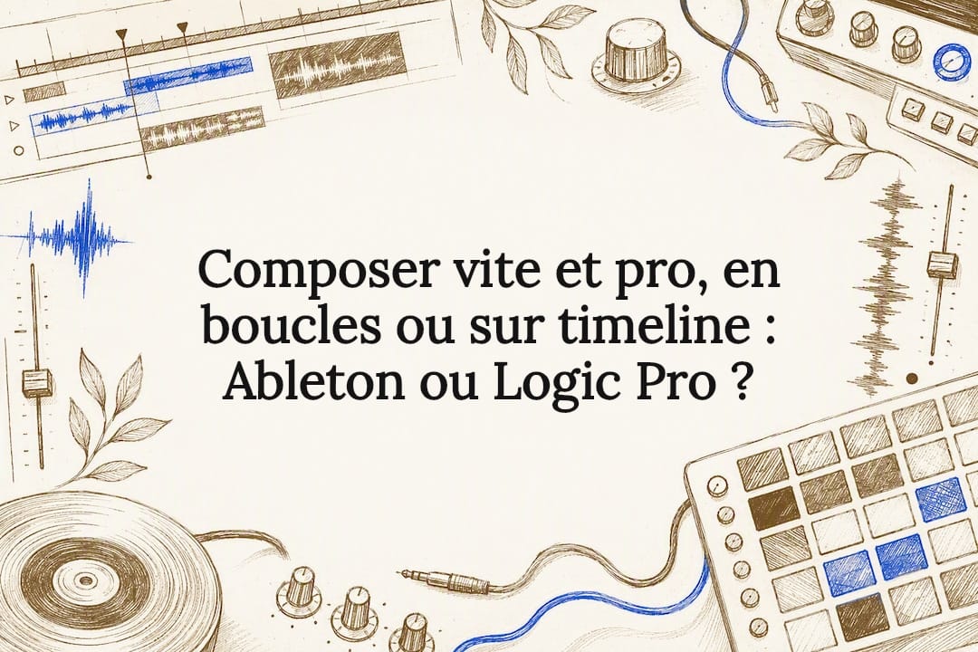 Carte titre illustrée pour comparer deux logiciels