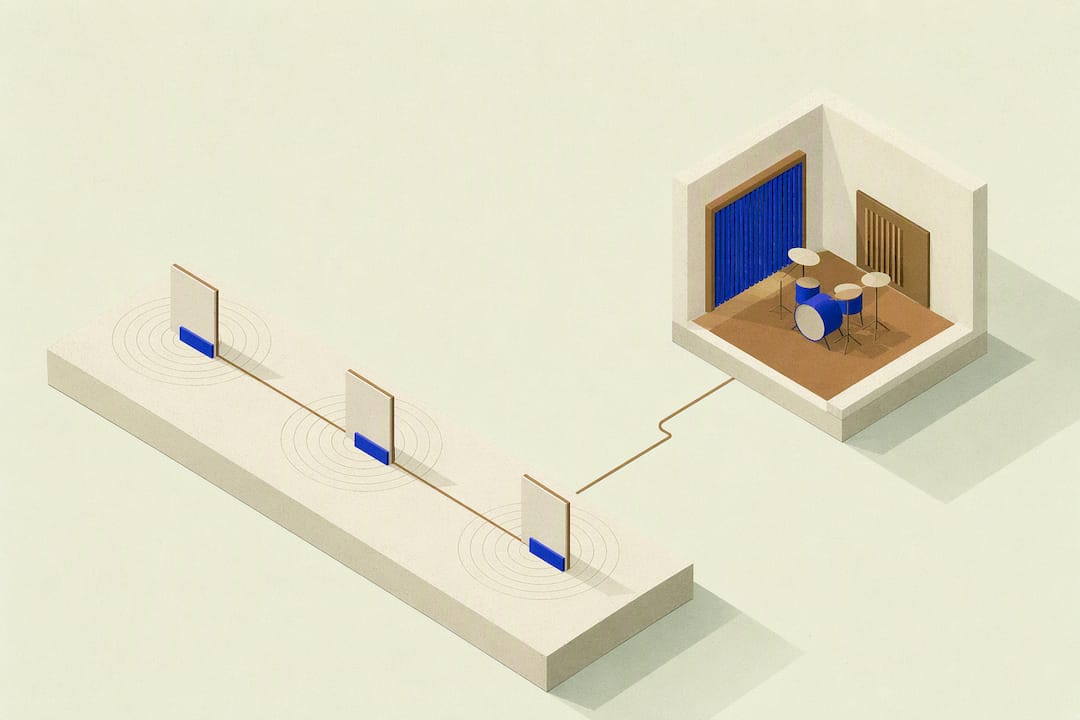 Illustration isométrique de la préparation en studio