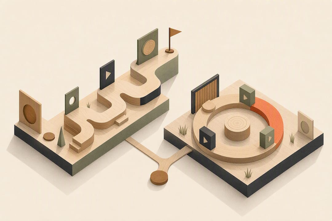 Illustration comparant deux formats de vidéos courtes