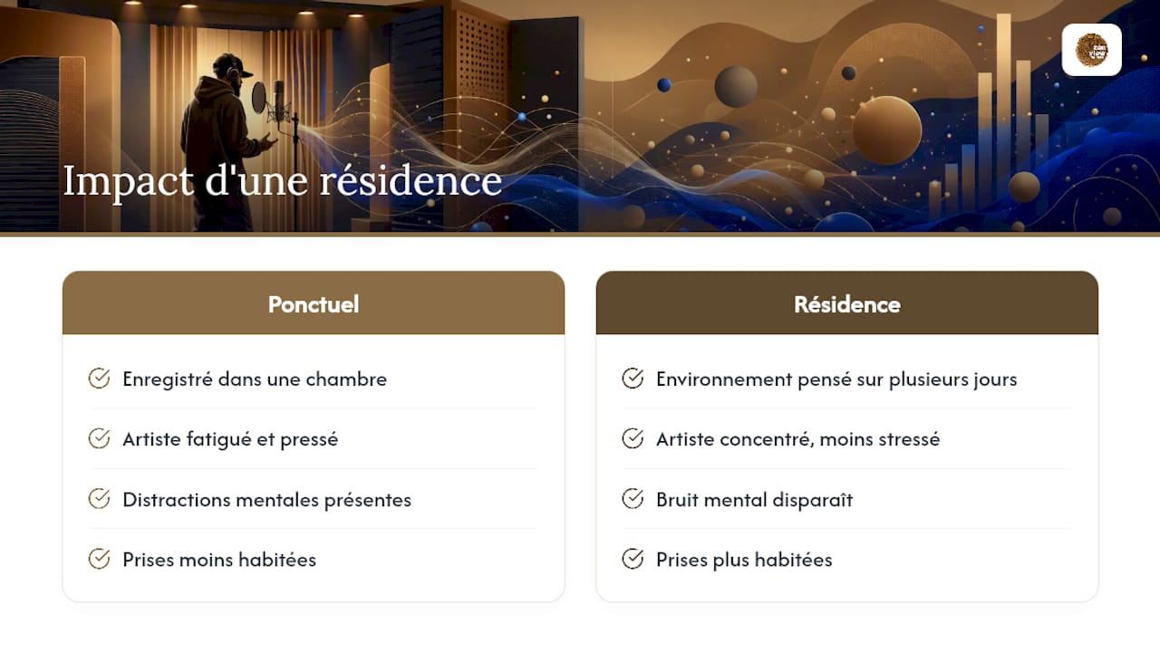 Ce qu'une résidence change vraiment sur une voix rap — overview diagram