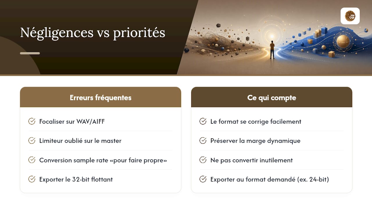 Ce que les musiciens négligent vraiment sur ces formats — overview diagram