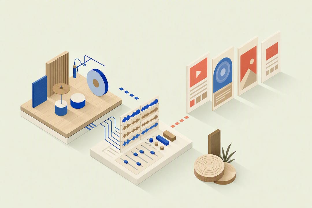 Illustration abstraite d’une session live promotionnelle