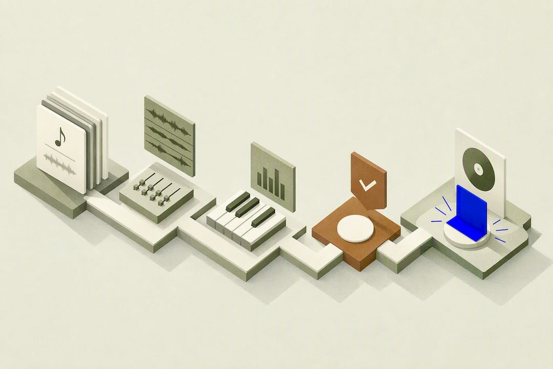 Illustration isométrique d’un calendrier musical