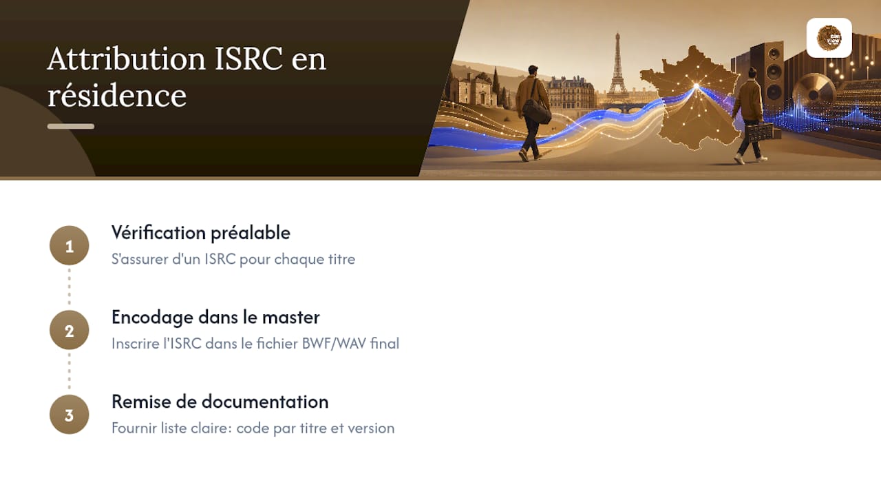Processus de mastering ISRC en trois étapes