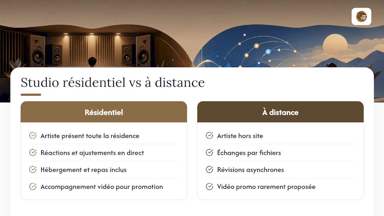 Pourquoi un studio résidentiel change la dynamique de travail — overview diagram