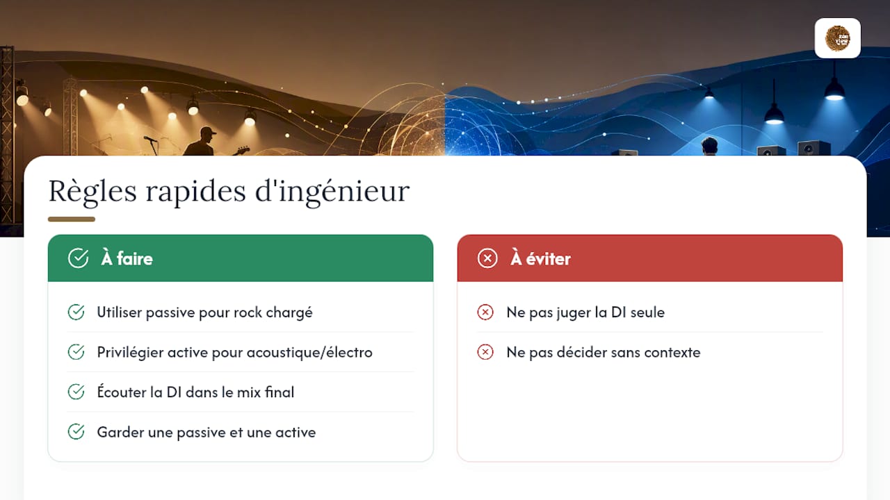 Ce qu'un ingénieur du son retient après des années de branchements — overview diagram