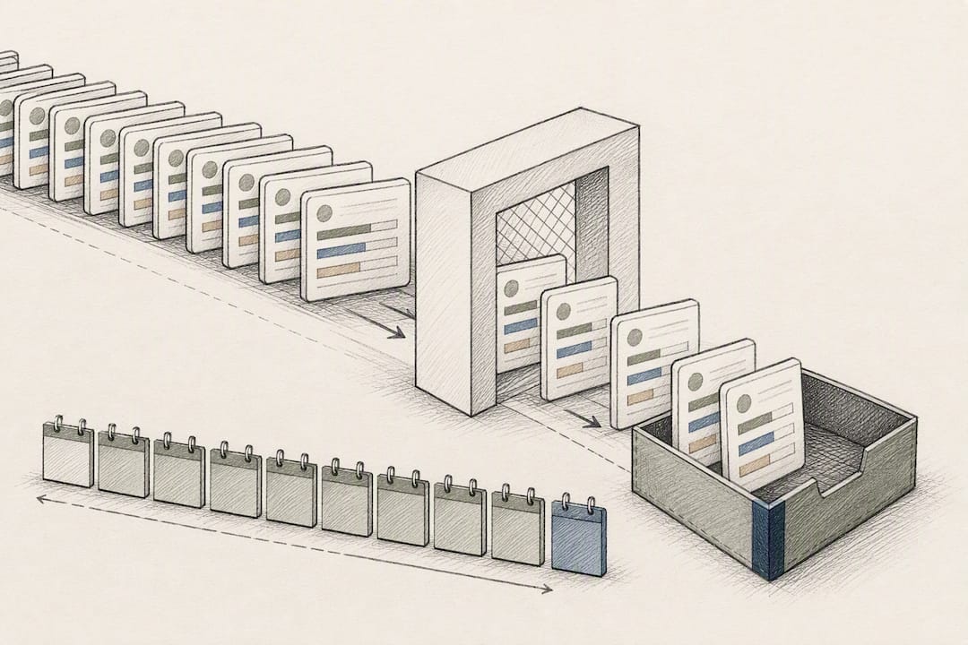 Illustration of filtered reservation records