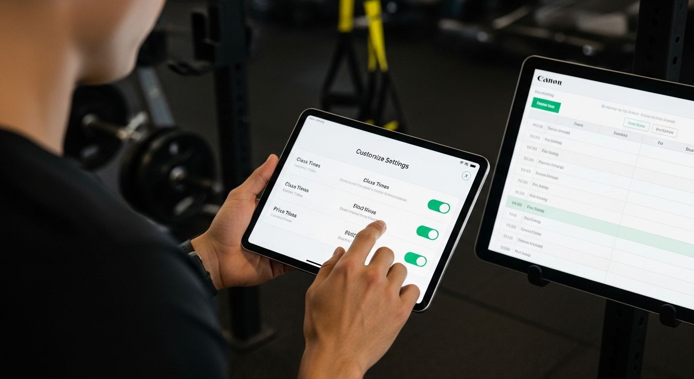 fitness booking customization