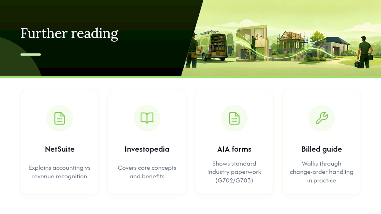 Where to read more on progress invoicing — overview diagram