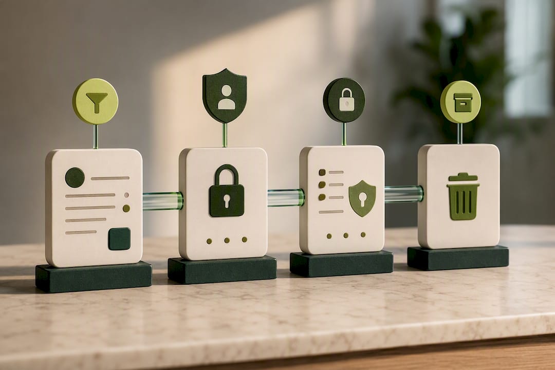 Illustration of secure client data handling