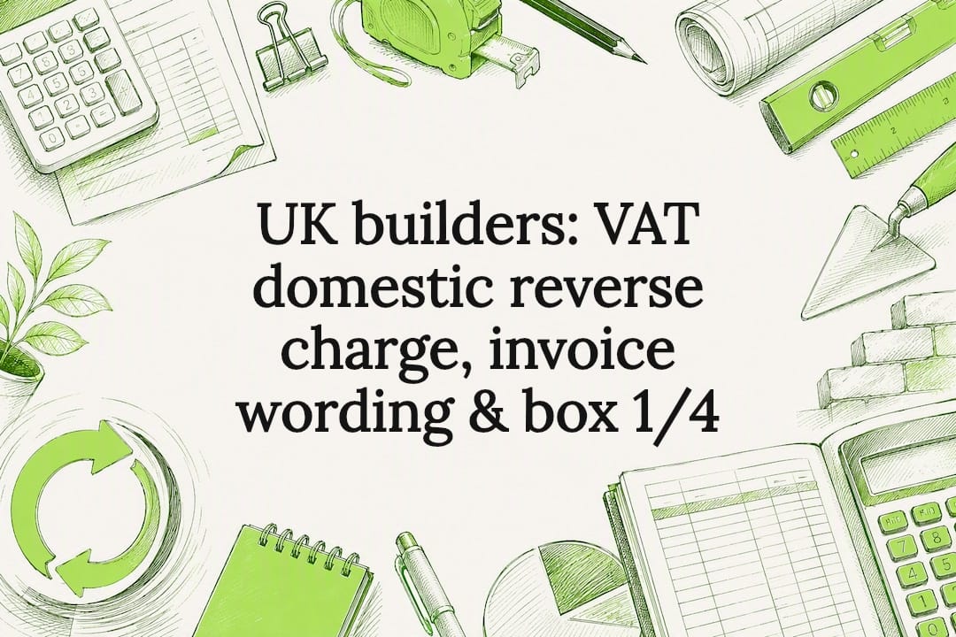Decorative VAT reverse charge title card